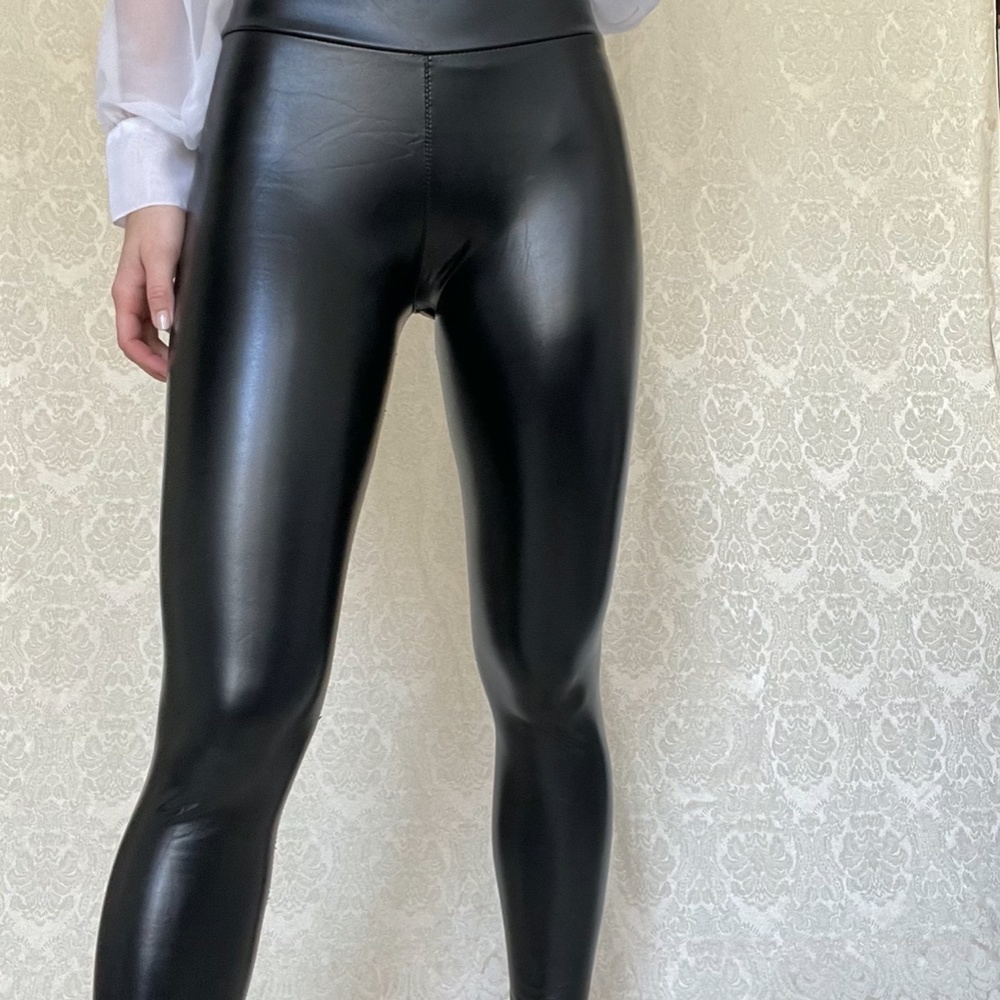 High Waisted Faux Leather Leggings